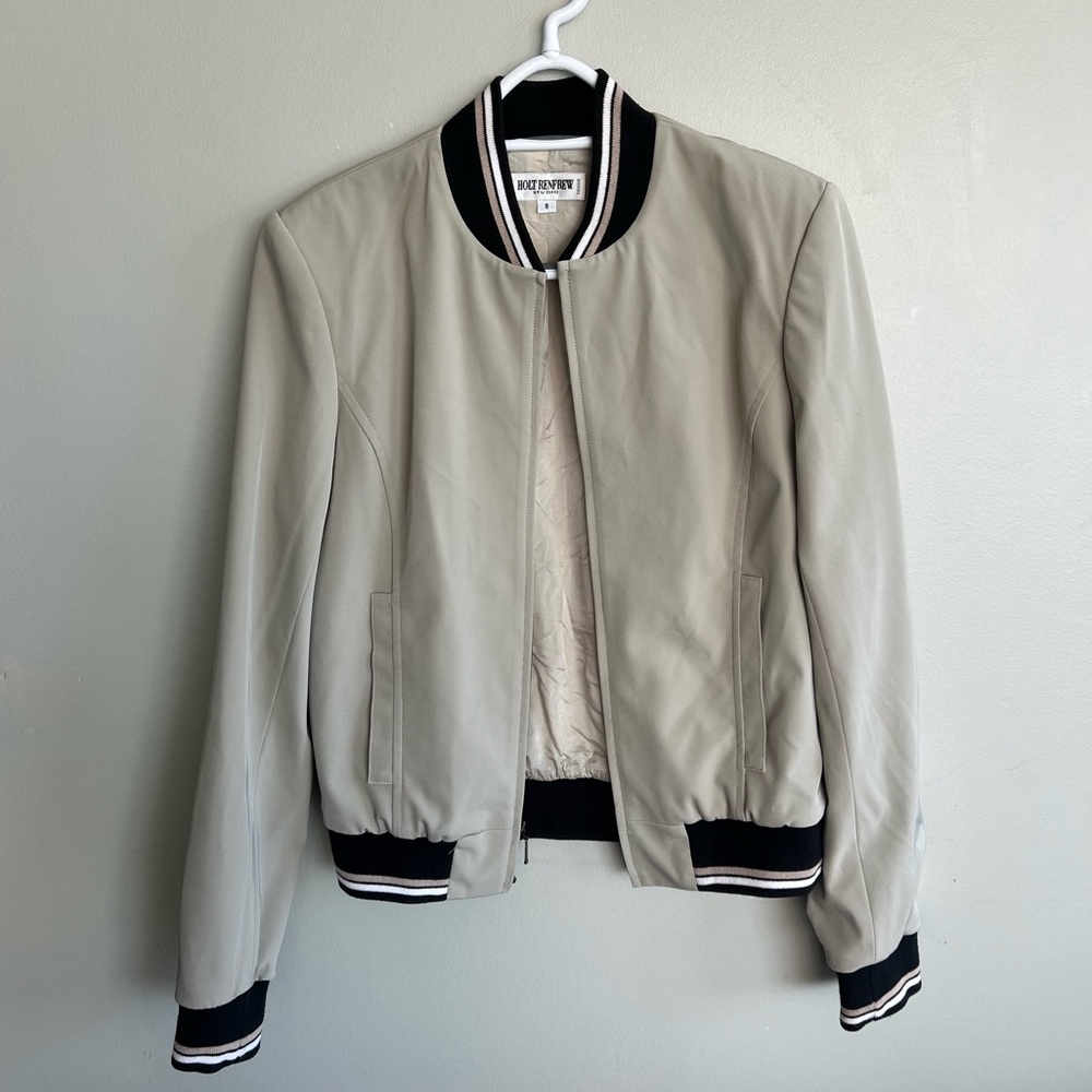 Women’s Vintage Holt Renfrew Beige Bomber Jacket